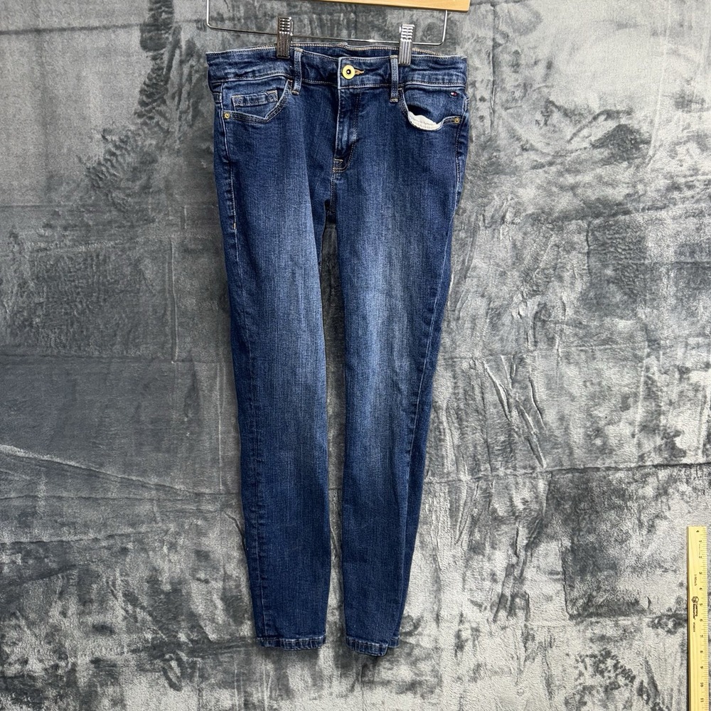 Tommy Hilfiger Womens Jeans Size 2 Blue Denim Straight Leg 048